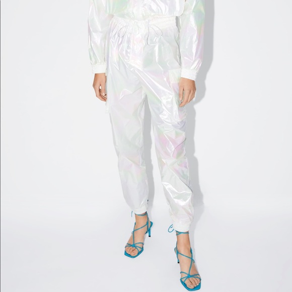 ZARA BNWT Iridescent Effect Pants - Picture 4 of 8